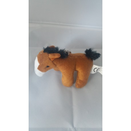 peluche cheval marron